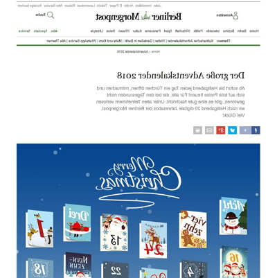 Berliner Morgenpost Adventskalender Berliner Morgenpost Adventskalender