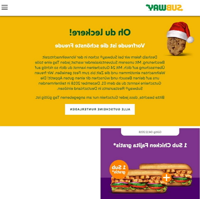 Subway Adventskalender Subway Adventskalender