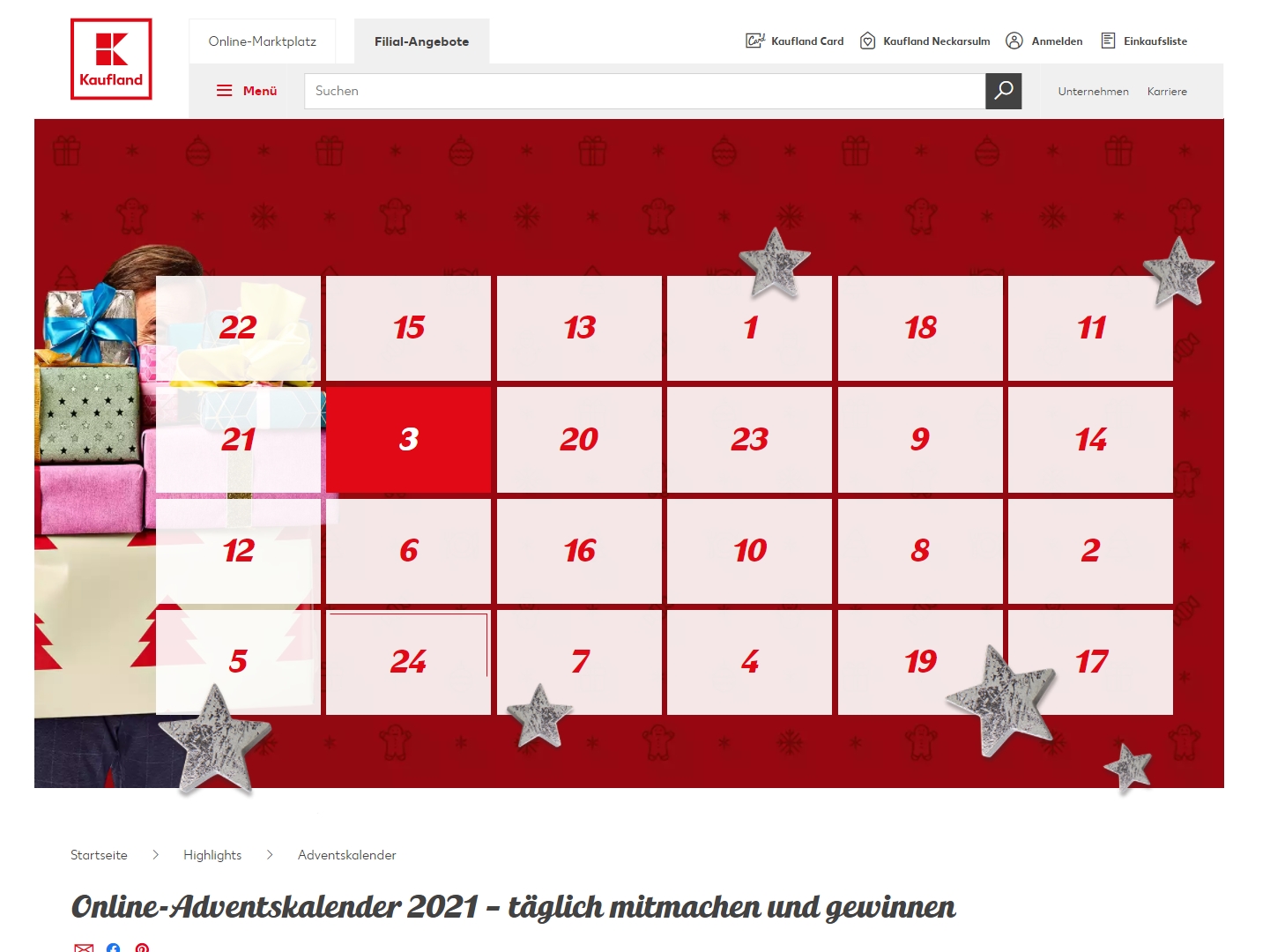 kaufland adventskalender 2021